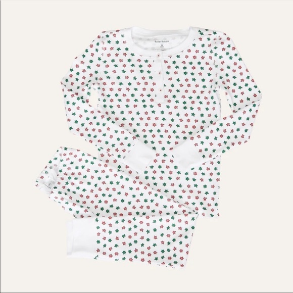 Roller Rabbit Kids Starry Night Christmas Holiday Pajamas Set White Red Green 2T - Picture 2 of 16
